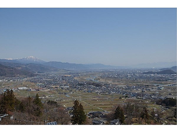 姨捨駅からの善光寺平の風景