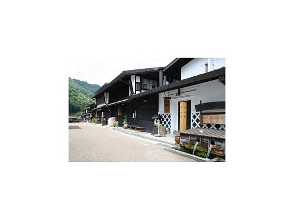 福島宿　上の段の町並み