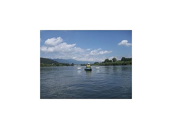 千曲川のカヌー